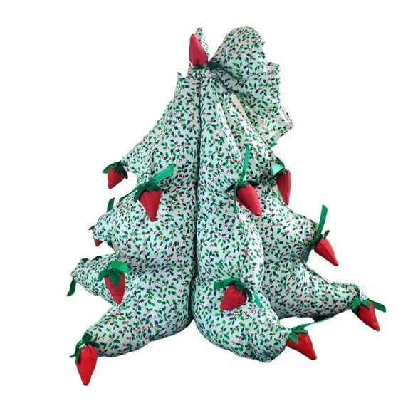 Christmas Tree Quilted Handmade Green Table Decor 14” - Picture 5 of 8